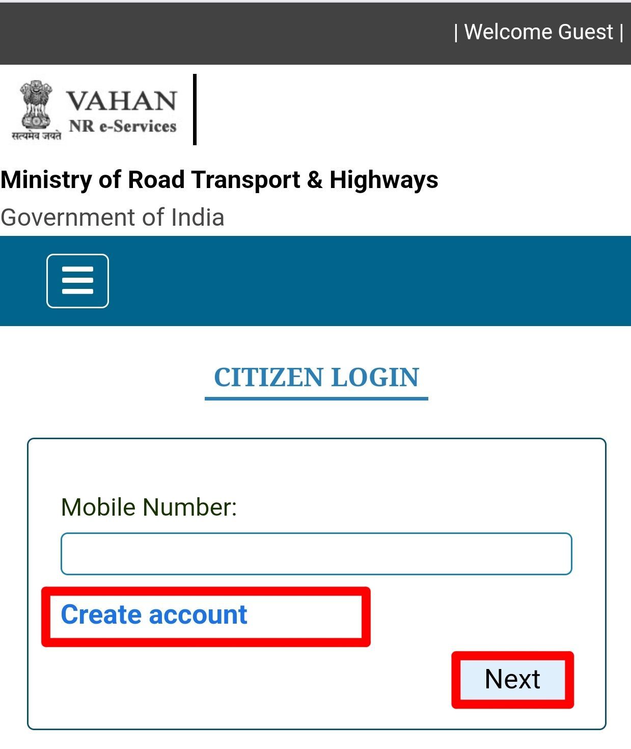Create Account