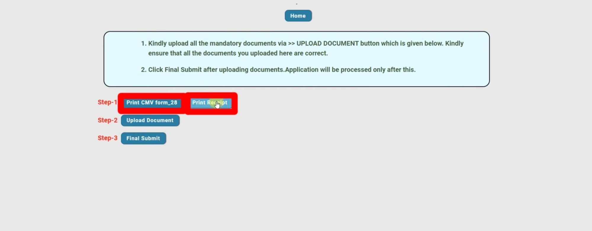CMV Form 28